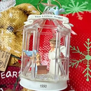 Vintage Hallmark Ornament 1990 Littlest Angel Christmas Illuminating